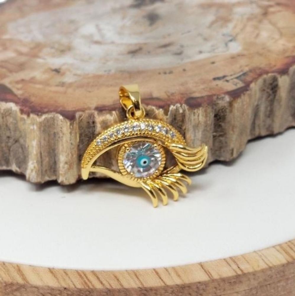 Gold Filled
- eye pendant for necklace (or charm)